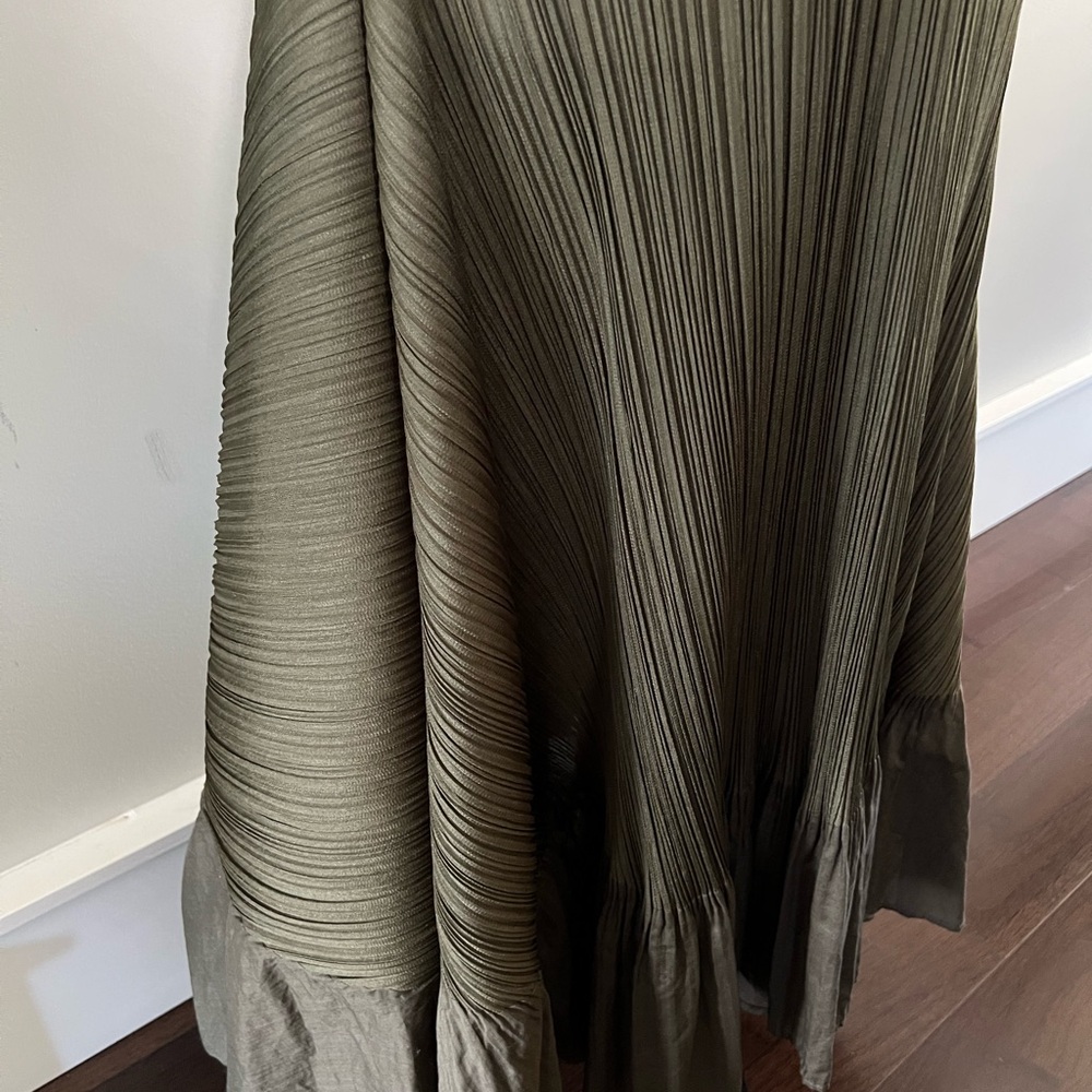 Issey Miyake Pleats Please Olive Midi Dress size JP 4 - Picture 5 of 6